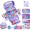 Generisch Princess Toys Set di 3 cosmetici per bambini, set di trucchi per bambini, lavabili e sicuri per bambini, 57 pezzi, per bambini