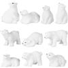 GALPADA Set di 10 Figurine di Orsi Polari in Resina Bianca Decorativa Versatile per Decorazioni Natalizie e Giochi Educativi per Ragazzo Ragazza