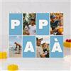 Wanapix | Puzzle Personalizzato con Blocchi XL | Compatibile con Le Grandi Marche di Mattoncini | Regalo per la Festa del papà | Regalo Originale per Uomo | 28 Pezzi XL | 19x15cm | Letter