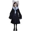 Oueneifs Mokobjd A Bjd Doll 1/4 Fullset Uniforme Scuola Giapponese Stile Marinaio Vestito Resina Giocattolo per 15+ Anni (nero)