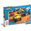 Clementoni- Hot Wheels Supercolor Wheels-104 Maxi Pezzi Bambini 4 Anni, Puzzle Cartoni Animati, Made in Italy, Multicolore, 25762