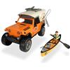 Dickie Toys Dickie Playlife Set Campeggio con Jeepster Commando, Barca a Remi, Personaggio articolato, luci Suoni e Accessori
