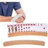 Generico Porta carte da gioco - Supporto per mani libere in legno , organizer per rack liscio ed equilibrato, vassoio da gioco con presa facile | Comodo supporto da tavolo per Canasta Poker Pinochle Bridg
