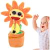 Generico Peluche Girasole - Interattivo Parlante E Cantante Con Luminose, Registrazione E Ripetizione Vocale | Peluche Morbido In ABS Con Sassofono Per Gioco E Decorazione Casa