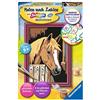 Ravensburger CreArt 29685 - Cavallo nella stalla - Dipinto con numeri per bambini dai 9 anni in su, set di pittura con cornice, pennello e colori acrilici, regalo per ragazze e ragazzi