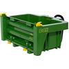 ROLLY TOYS Rimorchio per trattore John Deere rollyBox (funzione di ribaltamento, colore verde, per bambini da 3 a 10 anni, per trattori a pedali) 408931