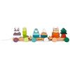 Janod - Trenino di Legno - La Gita degli Animali - Gioco Didattico in Legno - Sviluppare La Motricità Fine, Imparare I Colori - Collaborazione con WWF - Certificato FSC - da 12 Mesi a 5 Anni, J08603