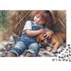 UJSDVNNJJ Cute Girl Puzzle 1000 Pezzi Farm Girl & Puppy in Cartone Qualità Premium Per Appassionati Riunioni Amici Allenare La Mente Interlocking Regalo 70x50cm/1000pcs