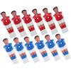 JOINPAYA Set 12 Pezzi Giocatori Calcio Miniatura in Abs Leggeri per Calcio Balilla da Esterno, Accessori Sostituzione per Incontri in Famiglia e Amici