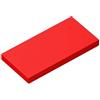 TTEHGB TOY Compatibile con Lego System: 100 piastrelle con 2 x 4 gommini di colore rosso