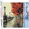 Figured'Art Dipingere con i Numeri - Paint by Numbers I Colori Dell'Autunno A Parigi, Passatempo per Adulti, Kit Completo, Hobby Creativi - Quadri fai da te 40x50cm senza cornice