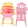 Sosoport Carrozzina per Bambole e Seggiolone Giocattolo Mini per Bambini, Set Leggero e Robusto per Gioco All'aperto, Accessori Passeggini per Bambolotti Piccoli