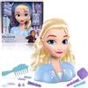 Famosa JP Disney FRND2000 Styling Frozen 2 Elsa, Basic Hair Styling Head, 17 Hair Accessories Included, Toy for Children from 3 Years of Age ,Black