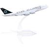 QIYUMOKE 747 Thai Airways modello di aereo in lega - modellos di aereo in metallo pressofuso 1/400 modello di aereos 747 con supporto (6 pollici) regalo per appassionati di aviazione Star slliance747