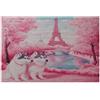 Generic Puzzle di San Valentino Husky Dog per adulti, 1000 pezzi, puzzle in legno stampato con torre Eiffel, decorazioni per feste di intrattenimento