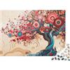 DHBANEIOK Albero della Vita Puzzle Impossibili 1000Pcs Decorazione Per La Casa. Rilassamento E Intelligence Per Adulti E Bambini Da 12 Anni 1000pcs (75x50cm)