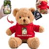 MeterBear Orso di Peluche Personalizzato con Nome Foto Personalizzato Teddy Bear, Orsacchiotto Peluche come Regalo Personalizzati per Donne Uomini a San Valentino, Regali Anniversario (30cm)