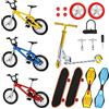 HoveeLuty Set Di Giocattoli Da Dito Skateboard Da Dito Finger Bikes Piccola Altalena Scooter 18 Pezzi Per Bambini Unisex Rilassamento E Intrattenimento