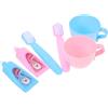 Abaodam Set Accessori Bagno in Miniatura per Bambole con Mini Spazzolino e Bicchiere, 2 Set, Giocattolo da Toilette per Giochi di Ruolo