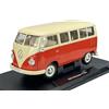 Generisch Welly modello auto compatibile con VW Volkswagen Transporter T1 Bus bianco/rosso ca 1/18 1:18 in metallo modello auto Il Cast nuovo in scatola