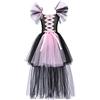 HEONSATI Vestiti Di Halloween Per Bambino Costume Cocktail Carnevale Per Ragazze Bimba Abito Tutù Da Balletto In Tulle Principessa Bambina Abiti Per Travestimento Retrò Per Feste E Party a Tema Streghe