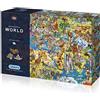 Gibsons Meraviglioso mondo | Puzzle da 1000 pezzi | Puzzle mappa | Puzzle sostenibile per adulti | cartone riciclato ottimo regalo | Gibsons Games