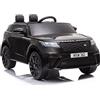 Tecnobike Shop Auto Elettrica per Bambini Land Rover Velar 12V - Sedile in Pelle -Telecomando Parentale - Cintura di Sicurezza - Mp3 - Luci LED - (NERO)