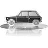 4R Quattroerre.it Modellino Sagoma Incisa Auto Autobianchi A112 Abarth in Acciaio Inox