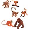 Beaupretty Modelli di Animali in Solida per Festa Scuola Decor, 6 Pezzi di Scimmie Giocattoli Educativi in Plastica Pvc Sicura, Decorazioni Realistiche per Ragazzo Ragazza