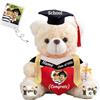 JABECODIFA Regalo Laurea per lei Orsacchiotto Personalizzato con Testo Foto, Orsetto di Peluche con il Cuore Cappello Laurea come Regali Personalizzati per lui Regalo (20cm)