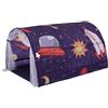Hperu Tenda da Letto per Bambini, 55, 1x39, 4x31, 5 Pollici Up Play Tunnel Space Galaxy Starry Sky Design con Tenda a Rete e Borsa per Il Trasporto, da Interno Portatile per Bambini, Tunnel da Gioco