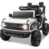 Mondial Toys Ford Bronco Raptor 12V Fuoristrada Auto Macchina Elettrica per Bambini Telecomando Luci a Led Bluetooth Cintura di Sicurezza Ammortizzatori Carico Massimo 30 Kg - Bianco