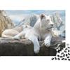 FYQTCIAN Leone bianco Puzzle Impossibili 1000Pcs fauna selvatica Decorazione Per La Casa. Giochi Rilassamento E Intelligence Per Adulti E Ragazzi Da 14 Anni 1000pcs (75x50cm)