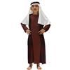 Generico Costume San Giuseppe Bambino Vestito Pastorello per Presepe Vivente Abito Tradizionale per Natale e Recite Set Costume da Pastore Medievale per Bambini Gilet Cintura Copricapo e Tunica (M)