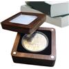 Generico per Monete in Legno - Moneta Singola in Noce da 15 cm, Scatola espositiva, Porta Badge Portatile, Robusta | Regalo Perfetta per Monete da Collezione di Compleanno, Capodanno