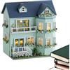 Xiixuuj Kit casa delle bambole in miniatura,Kit casa in miniatura fai da te | Kit casetta apribile da costruire per adulti,Decorazione del kit di costruzione di modelli per stanze creative fatte a