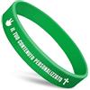 GSCSP braccialetti silicone personalizzabili bracciali fluorescenti per feste braccialetto semiperdo bambini-verde