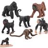 Pesoncarl Scimmia Giocattolo, 6 Pezzi Realistica Piccola Scimmia Figurina, Animali in Plastica PVC, Animali Giocattolo Educativo Precoce per Bambini Progetto Scientifico Bomboniera Festa di Compleanno
