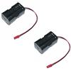 GAOHOU 2 Pezzi 4 x Scatola Porta batterie AA per Aereo HSP RC Modello 1:10 02070