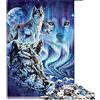CARGIS Puzzle 1000 pezzi Puzzle Lupo Puzzle Regalo Puzzle in legno Puzzle educativoFamilyGame （Dimensioni 50x75cm）