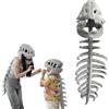 JIABAOZ Dinosaur Skeleton Plush Costume, Spinosaurus Dino Outmefit, 3D Skeleton Design,Halloween Fun Realistic Dinosaur Costume, Spinosaurus Plush for Parties Toy (75cm/29.5in)