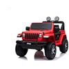 Tecnobike Shop Auto Macchina Elettrica per Bambini Wrangler Rubicon 12V Telecomando con Monitor 4 Mp4 Sedile in Pelle Luci e Suoni Video (Rosso)