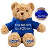 JABECODIFA Orsacchiotto Personalizzato con Testo Foto, Orsetto di Peluche come Regali Personalizzati per lui Natale Compleanno San Valentino Anniversario (26cm)