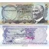 Prophila Collection Turchia Pick-No.: 185 Nuevo 1970 5 Lira (Banconote per Collezionisti - nessun Mezzo di pagamento) paesaggi