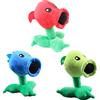 Laruokivi 3pcs Peashooter & Ice Peashooter & Red Flaming Pea Giocattoli di Peluche Set Piante Frutta Morbido Farcito Bambola Regalo