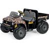 Peg Perego PEG John Deere Gator HPX Camo - Trattore Elettrico Cavalcabile per Bambini dai 3 Anni, Utility Vehicle Elettrico con Cassone Ribaltabile e Clacson, Batteria Ricaricabile da 12V