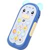 Generic Giocattolo per Telefono per Bambini Stile Simpatico Cartone Animato Luce Soffusa Volume del Suono Regolabile per Bambini di età Superiore a 6 Mesi Materiale ABS ((blu))