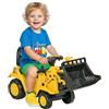 HOMCOM Escavatore per Bambini con Benna, Schienale e Spazio Contenitore a Scomparsa, Ruspa Giocattolo in PP e ABS, 80x26.5x39 cm, Giallo e Nero