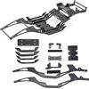 AMK Kit telaio RC Telaio Trave LCG Fibra di Carbonio per 1/10 RC Rock Crawle, Gen3 Fibra di Carbonio LCG Chassis Rails Kit, Leggero Ispessito Cheater Rigs Telaio Rails per 1/10 RC Rock Crawler Axial SCX10