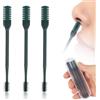 PEUTIER 3 Pezzi 2 in 1 Tagliacapelli per il Naso, Rotazione a 360°Pulitore Naso e Orecchie Doppia Faccia Manuale Pulitore Naso con Raccoglitore per le Orecchie per Uomini Donne (Verde Scuro)